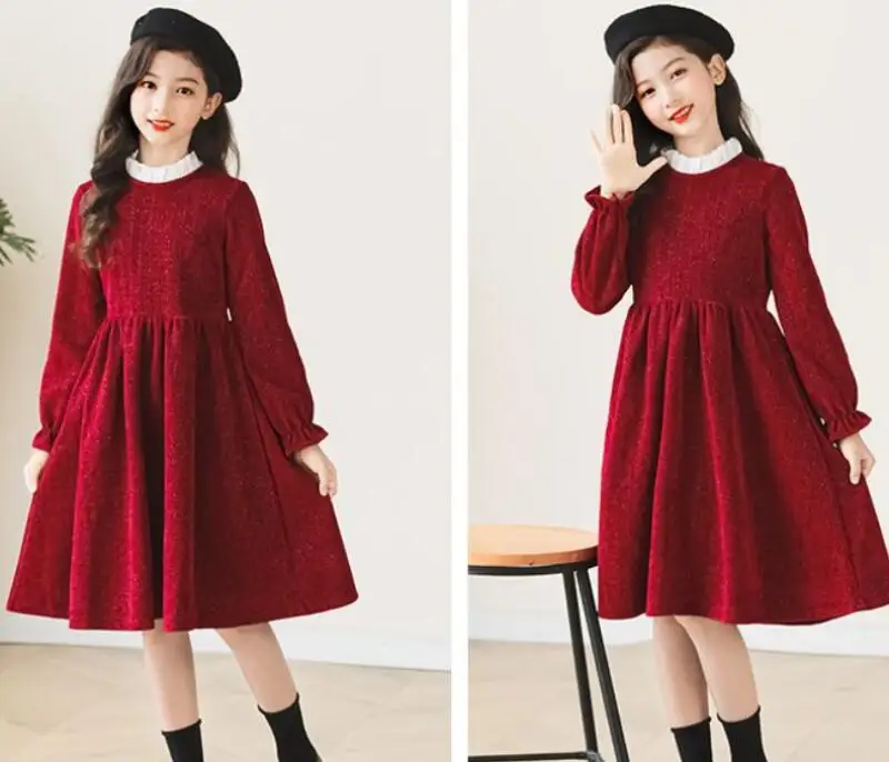 Kawaii Girl Fashion Long Sleeves Dress Student Autumn Winter Cartoon Casual Mid-Length Princess Dress Children's Clothing New
Kawaii Girl Fashion Long Sleeves Dress Student Autumn Winter Cartoon Casual Mid-Length Princess Dress Children's Clothing New