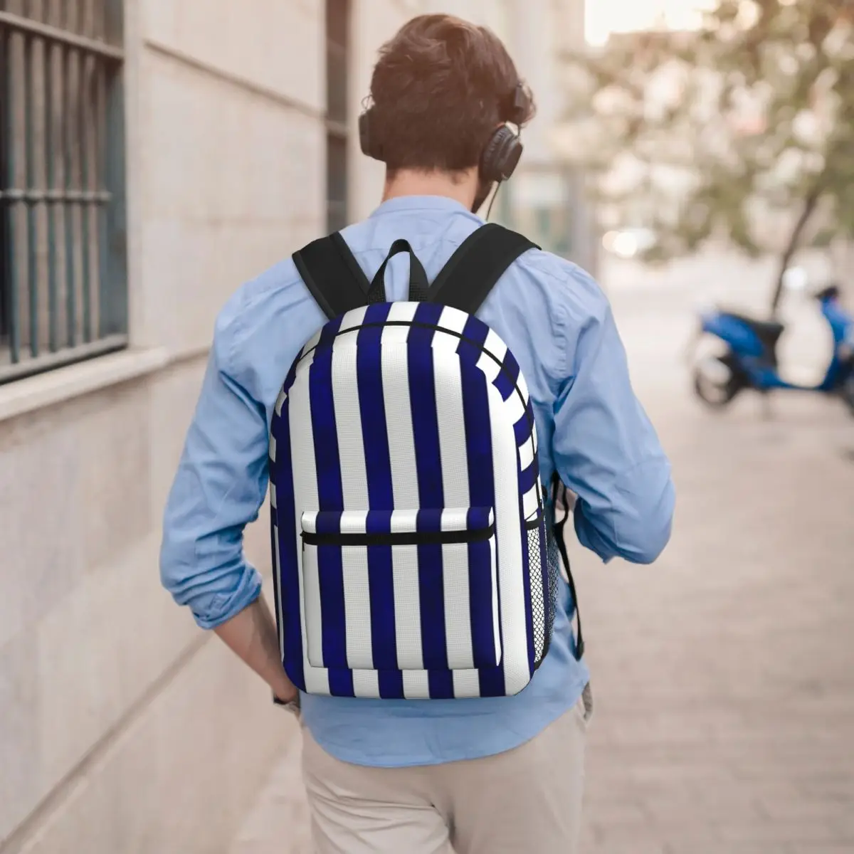 Classic Stripes Navy Blue And White Backpack Student BookBag Children School Bag Computer Shoulder Bags for Men Women
Classic Stripes Navy Blue And White Backpack Student BookBag Children School Bag Computer Shoulder Bags for Men Women