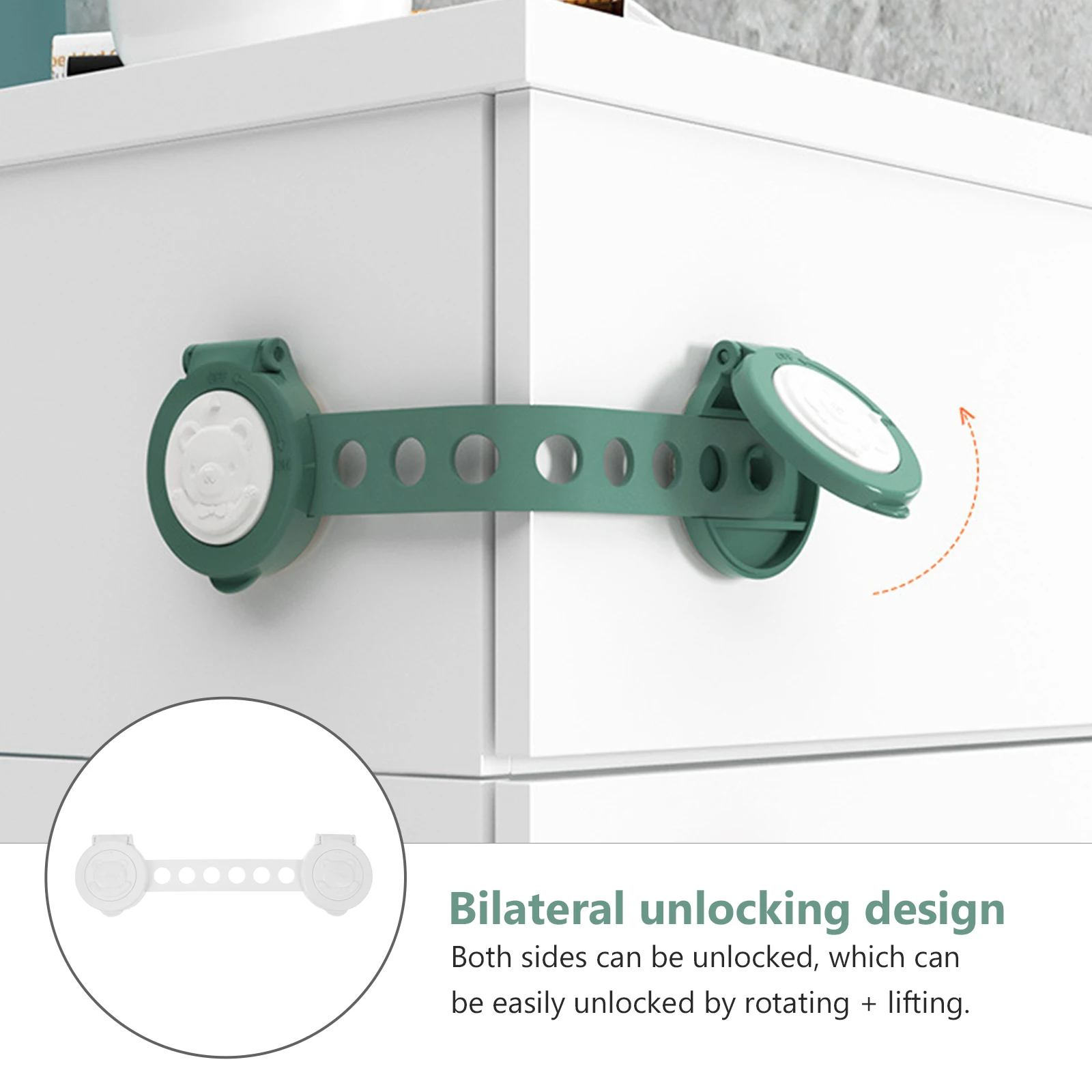 6 Pcs Child Safety Lock Cabinets Locks Childproof Drawer Door Sturdy and Practical Security for Baby Fridge Abs
6 Pcs Child Safety Lock Cabinets Locks Childproof Drawer Door Sturdy and Practical Security for Baby Fridge Abs