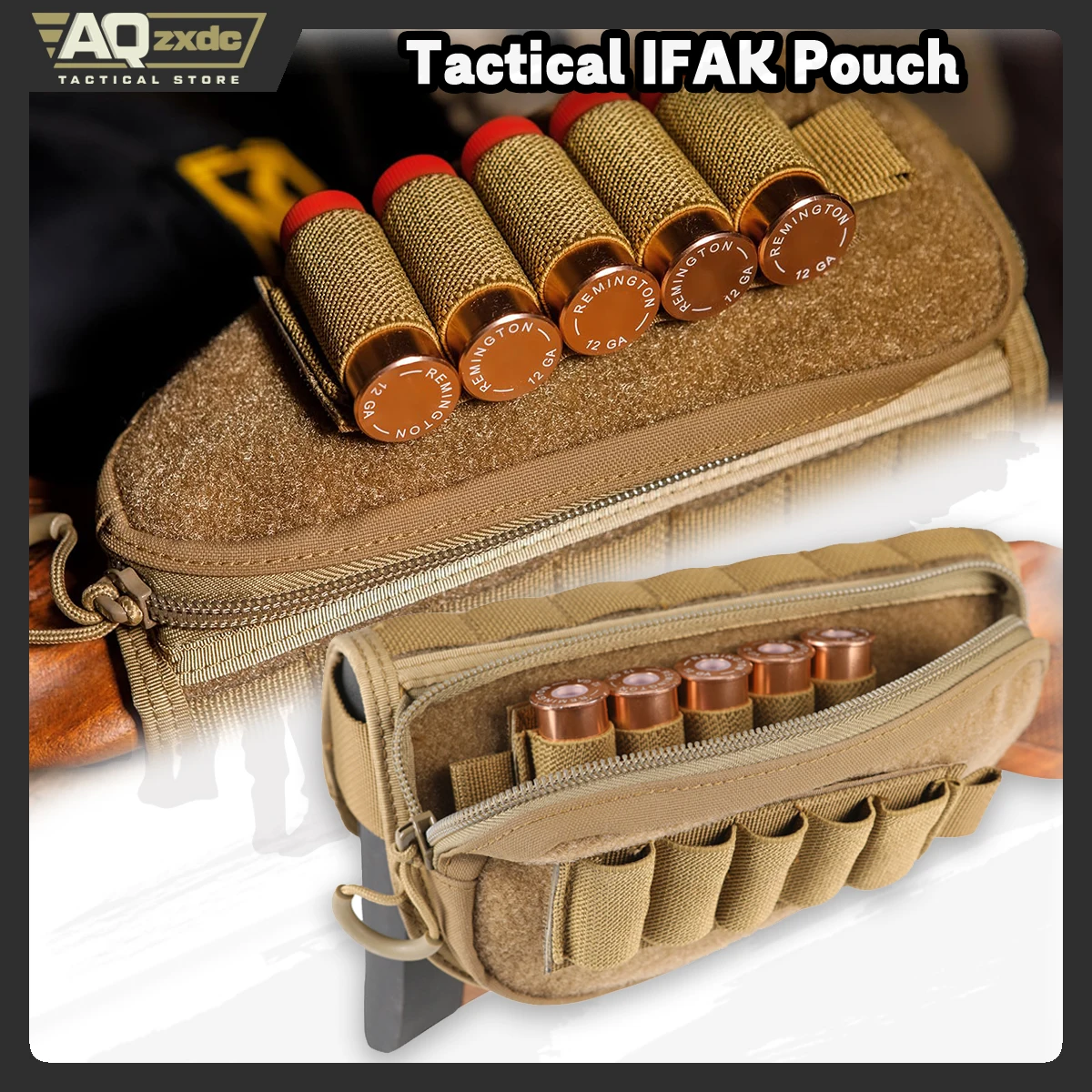 AQzxdc Tactical Gunstock Pouch Buttstock Shotgun Rifle Shell Holder for Cheek Rest Ammo Holder Pouch for Airsoft CS War Game
AQzxdc Tactical Gunstock Pouch Buttstock Shotgun Rifle Shell Holder for Cheek Rest Ammo Holder Pouch for Airsoft CS War Game