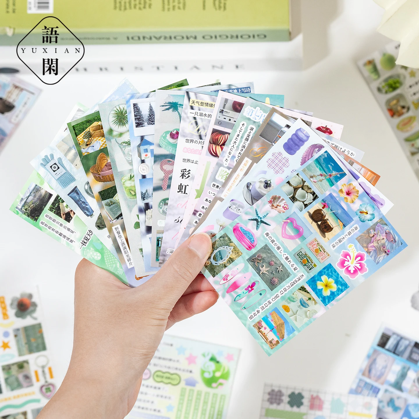 JCAC 30 pcs/bag Vintage-style die-cut sticker sheet with book-themed designs for DIY cards, bullet journals and collage
JCAC 30 pcs/bag Vintage-style die-cut sticker sheet with book-themed designs for DIY cards, bullet journals and collage