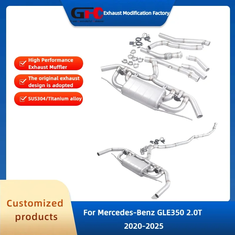 GFC Catback Muffler for Mercedes-Benz GLE350 2.0T 2020-2025 High-Performance Electronic Valve Exhaust System Car Accessories
GFC Catback Muffler for Mercedes-Benz GLE350 2.0T 2020-2025 High-Performance Electronic Valve Exhaust System Car Accessories