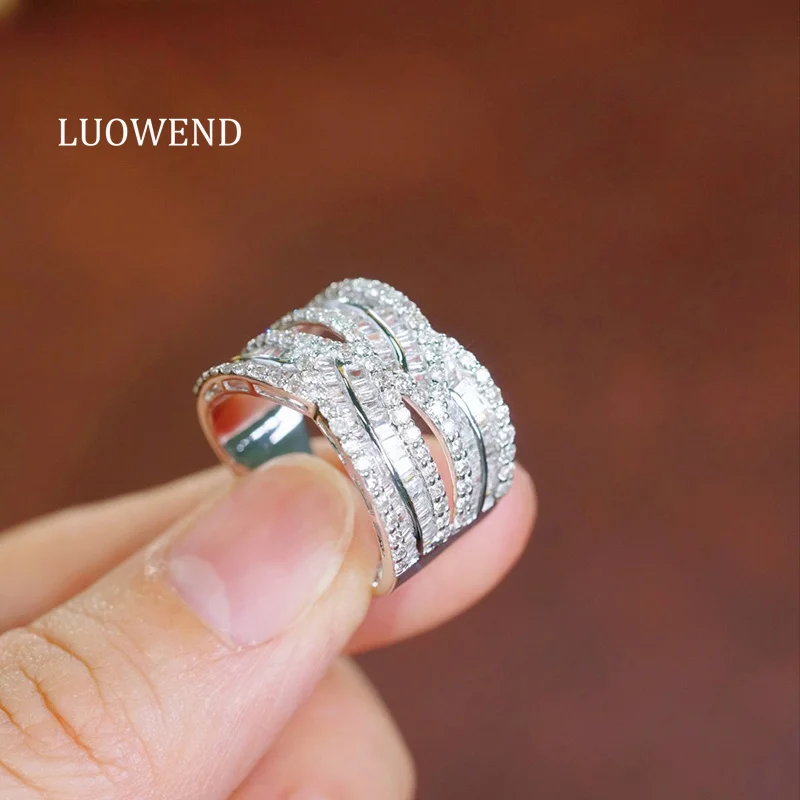 LUOWEND 100% 18K White Gold Rings Women Luxury Fashion Design 1.45carat Real Natural Diamond Engagement Ring High Party Jewelry
LUOWEND 100% 18K White Gold Rings Women Luxury Fashion Design 1.45carat Real Natural Diamond Engagement Ring High Party Jewelry