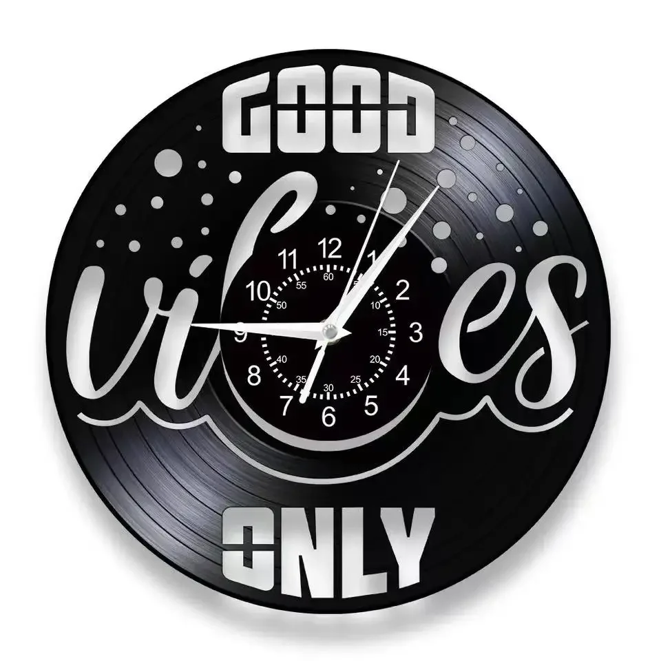 Good Vibes Only Vinyl Record Wall Clock Positive Quotes Laser Cut Longplay Bedroom Wall Decor Clock Mindfulness New Home Gift
Good Vibes Only Vinyl Record Wall Clock Positive Quotes Laser Cut Longplay Bedroom Wall Decor Clock Mindfulness New Home Gift