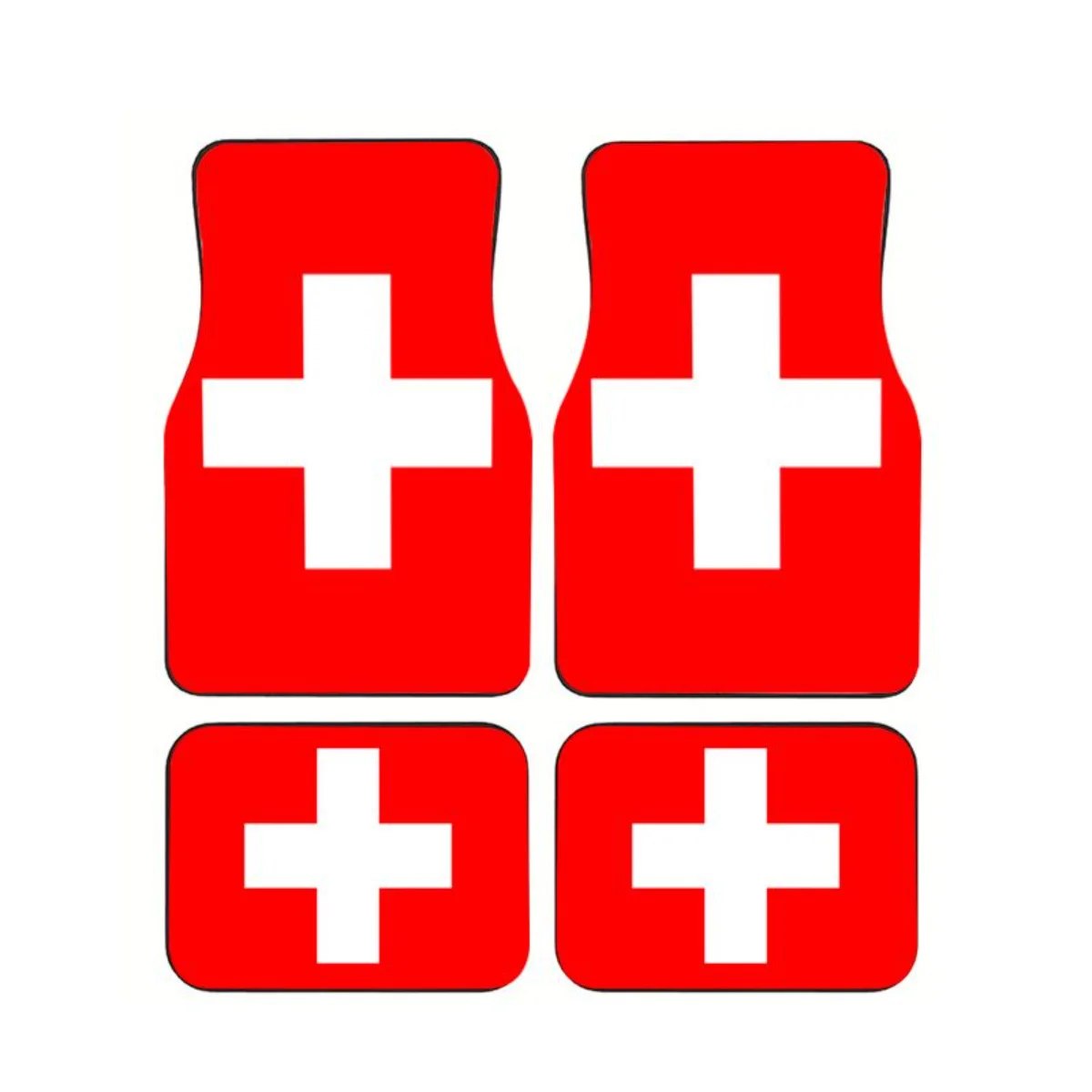 Swiss Flag Red With White Cross Car Floor Mats 4Pcs Set Universal Anti-Slip Auto Foot Mats Interior Accessories For SUV Trucks
Swiss Flag Red With White Cross Car Floor Mats 4Pcs Set Universal Anti-Slip Auto Foot Mats Interior Accessories For SUV Trucks