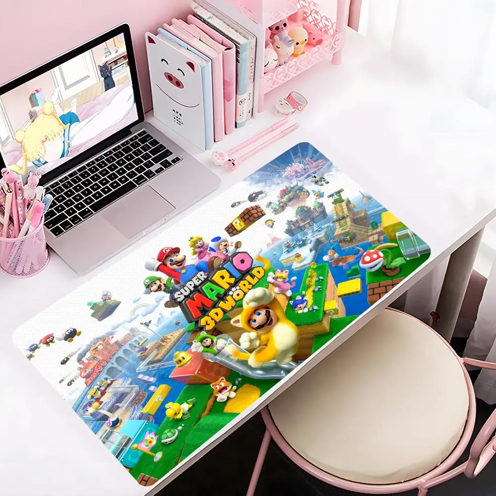 Super Mario World Mouse Pad Mousepad Large Gaming LockEdge Thickened Computer Keyboard Table Desk Mat