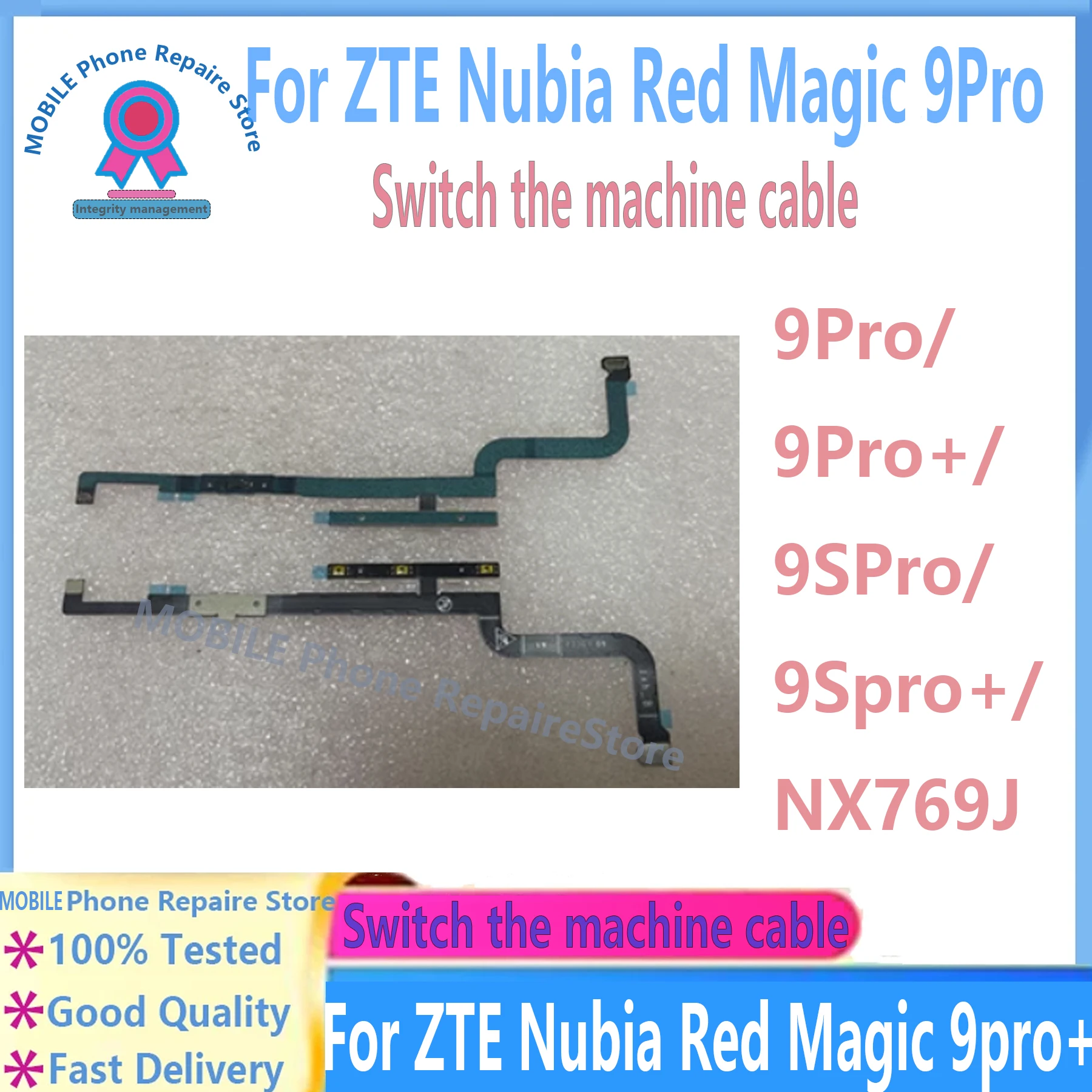 Для ZTE Nubia Red Magic 9 S Pro + NX769J Уключение питания и громкость Боковая кнопка Гибкий кабель Разъем платы передачи данных Запасная запасная часть
Для ZTE Nubia Red Magic 9 S Pro + NX769J Уключение питания и громкость Боковая кнопка Гибкий кабель Разъем платы передачи данных Запасная запасная часть