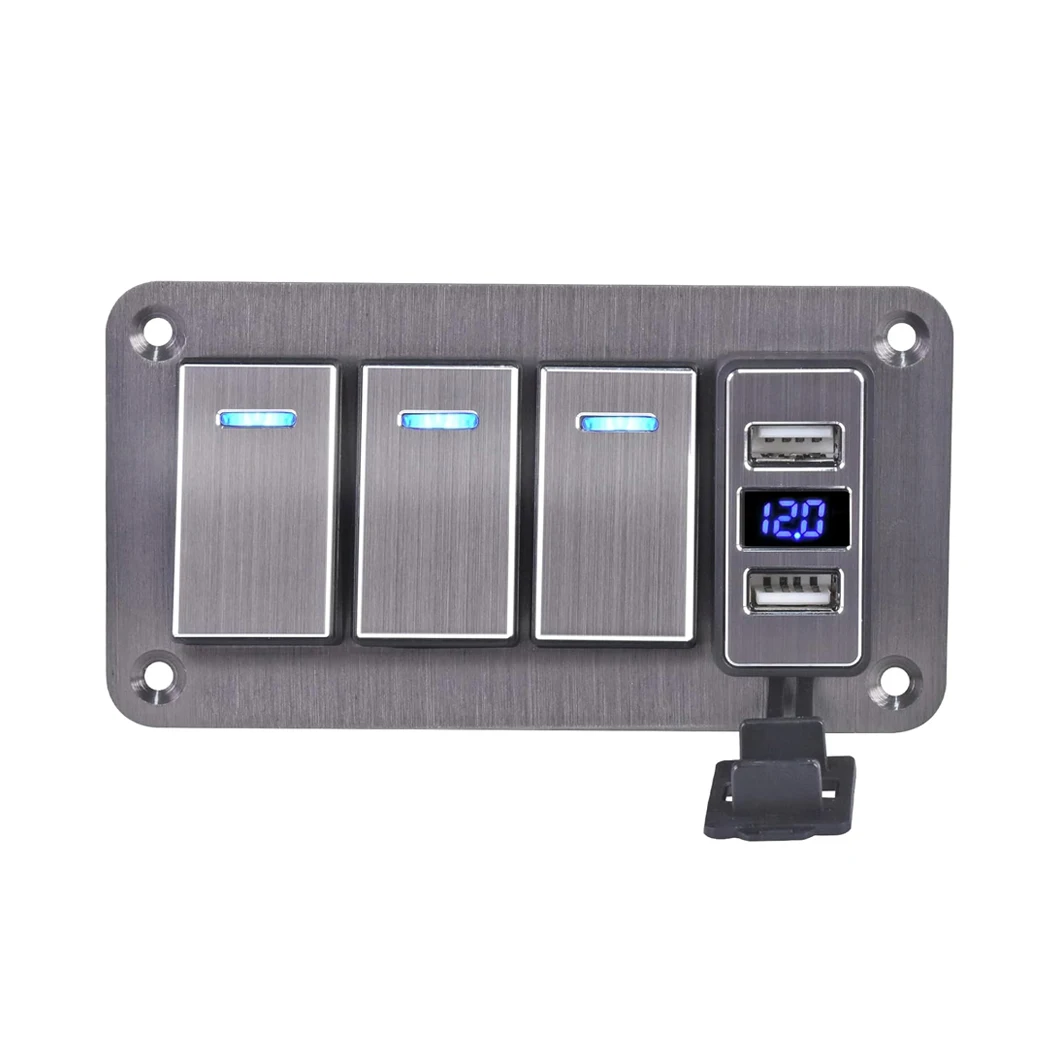 3 Gang Car Power Charging Panel 12-24V ON-OFF Waterproof Toggle Rocker Panel with Dual Port USB Car Charger Car Switch Panel
3 Gang Car Power Charging Panel 12-24V ON-OFF Waterproof Toggle Rocker Panel with Dual Port USB Car Charger Car Switch Panel