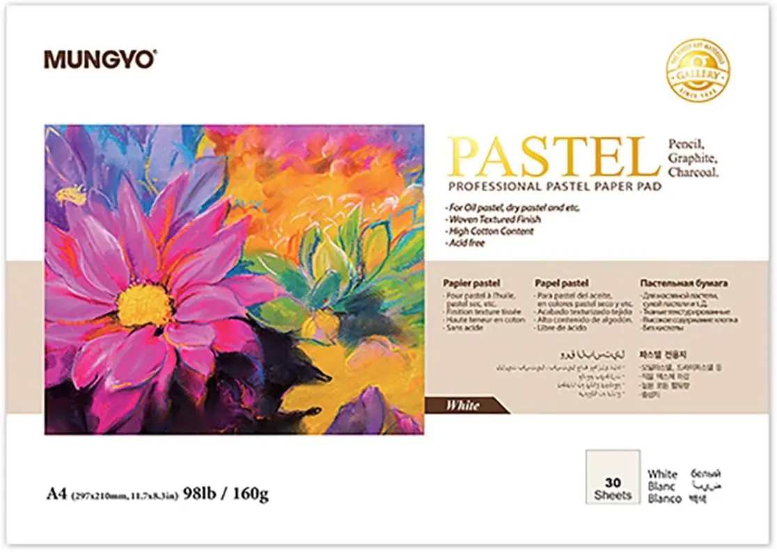 Professional Pastel Paper Pad A4 Size for Oil Pastel, Dry Pastel, 30 Sheets White, Smooth Texture
Professional Pastel Paper Pad A4 Size for Oil Pastel, Dry Pastel, 30 Sheets White, Smooth Texture