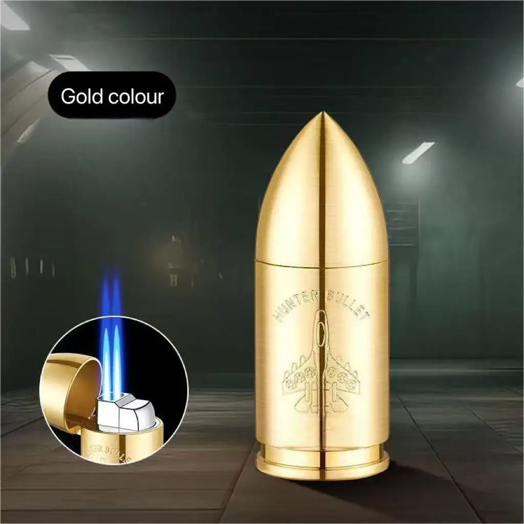 Creative Bullet Shaped Dual Straight Gas Lighter Outdoor Barbecue Cigar Lighter Metal Windproof Portable Lighter Men's Gift
Creative Bullet Shaped Dual Straight Gas Lighter Outdoor Barbecue Cigar Lighter Metal Windproof Portable Lighter Men's Gift