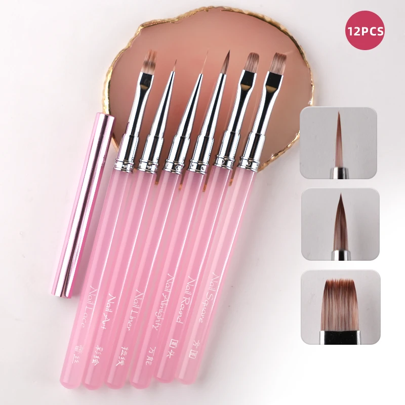 Sweet-Z 12 Style Nail Brush Acrylic Pink Triangular Nail Art Liner Brush Drawing Painting Nail Tools For manicure Wholesale
Sweet-Z 12 Style Nail Brush Acrylic Pink Triangular Nail Art Liner Brush Drawing Painting Nail Tools For manicure Wholesale