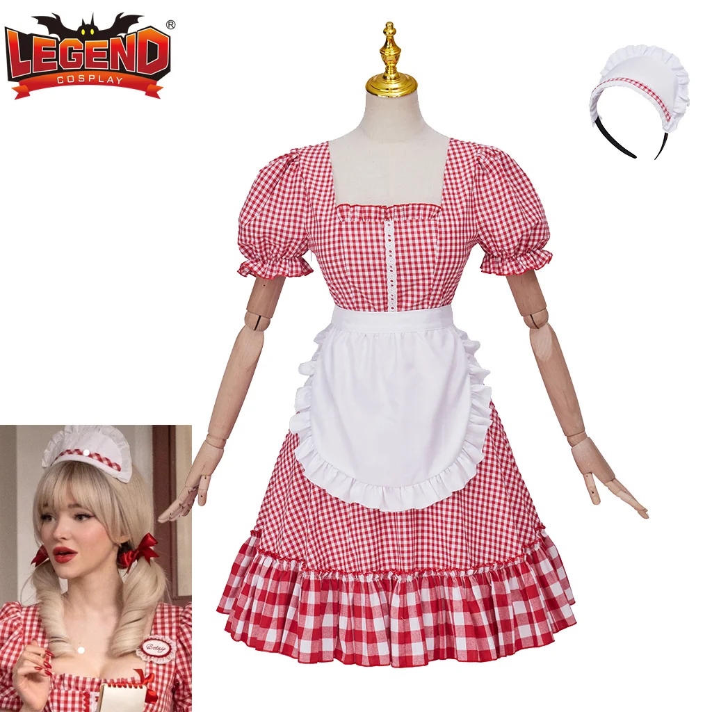 The Sexy Lady Schmigadoon Betsy Cosplay Waitress Dress Dove Cameron Betsy McDonough Red Plaid Lolita Maid Costume with Apron
The Sexy Lady Schmigadoon Betsy Cosplay Waitress Dress Dove Cameron Betsy McDonough Red Plaid Lolita Maid Costume with Apron