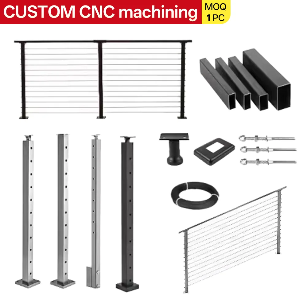 Custom-designed freestanding stainless steel and aluminum baluster posts for balconies, bridges, staircases, and glass railings
Custom-designed freestanding stainless steel and aluminum baluster posts for balconies, bridges, staircases, and glass railings