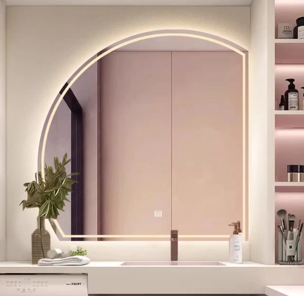 Умное полукруглое настенное зеркало для ванной комнаты с подсветкой и LED-подсветкой для макияжа
Умное полукруглое настенное зеркало для ванной комнаты с подсветкой и LED-подсветкой для макияжа