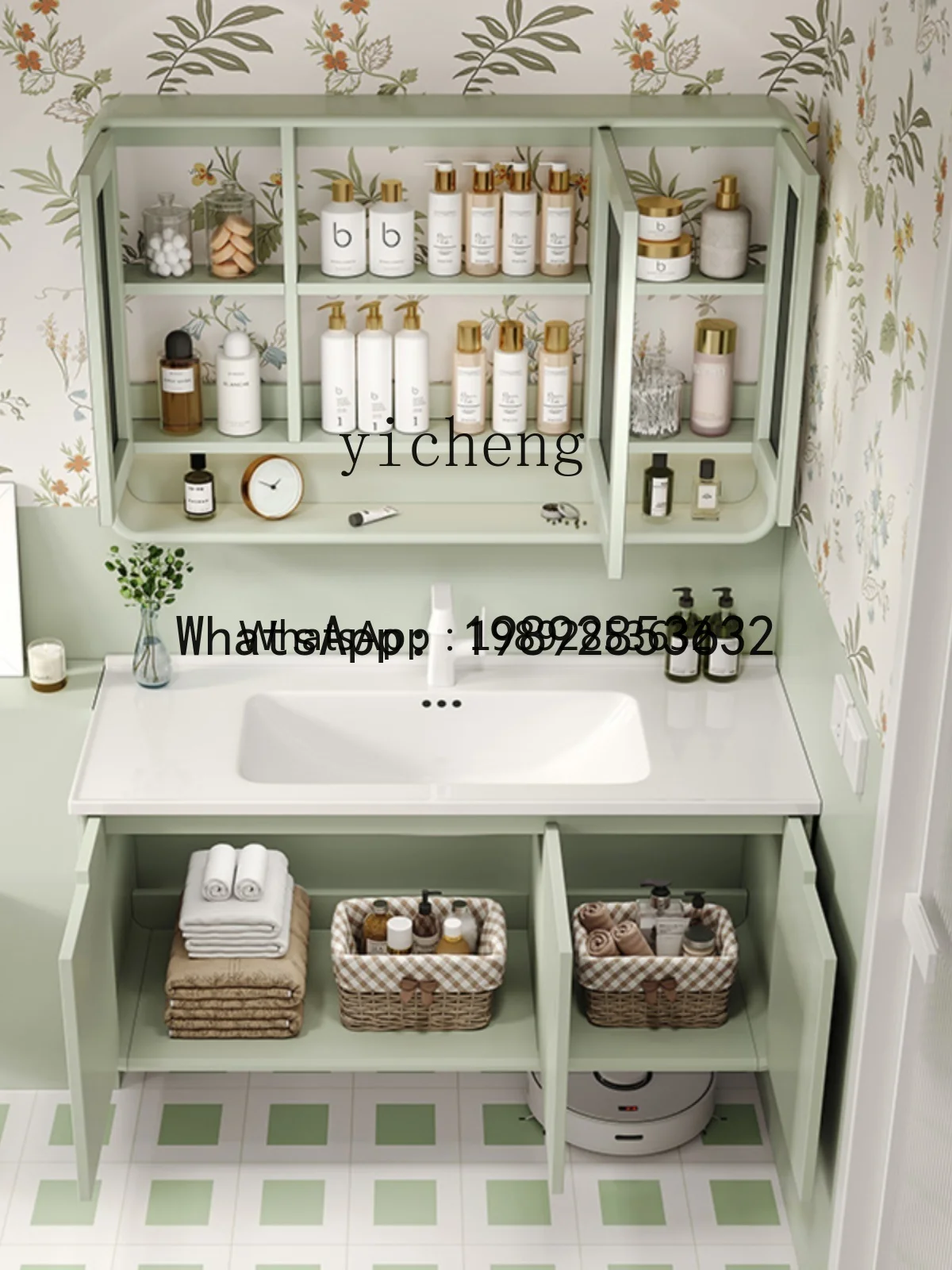 b2 Light Luxury Oak Bathroom Cabinet Ceramic Whole Washbin Wash Face Wash Basin Cabinet Combination
b2 Light Luxury Oak Bathroom Cabinet Ceramic Whole Washbin Wash Face Wash Basin Cabinet Combination