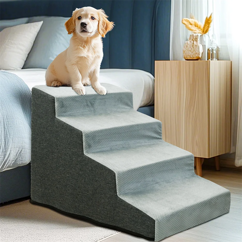 Pet 3/4 Step Stair Dog Cat Ramp Ladder High-Density Foam Sponge Dogs Sofa Removable and Washable Training Pet Ramp Stairs
Pet 3/4 Step Stair Dog Cat Ramp Ladder High-Density Foam Sponge Dogs Sofa Removable and Washable Training Pet Ramp Stairs
