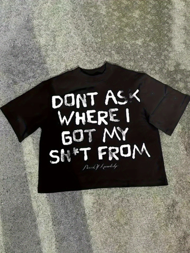 Мужская и женская смелая массивная футболка — футболка с рисунком «Не спросите меня, де я маю дерьмо» и круглым вырезом, свободный уличный топ
Мужская и женская смелая массивная футболка — футболка с рисунком «Не спросите меня, де я маю дерьмо» и круглым вырезом, свободный уличный топ