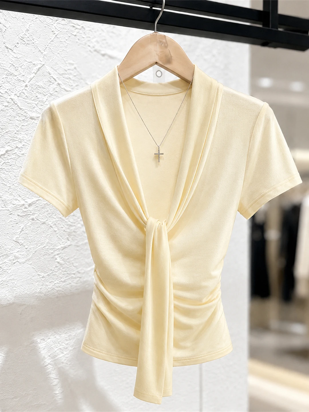 Sweet Korean Style T-Shirt Short Sleeve Overhead Comfortable Skin-Friendly Women's Fashionable Anti-Aging Summer Top
Sweet Korean Style T-Shirt Short Sleeve Overhead Comfortable Skin-Friendly Women's Fashionable Anti-Aging Summer Top