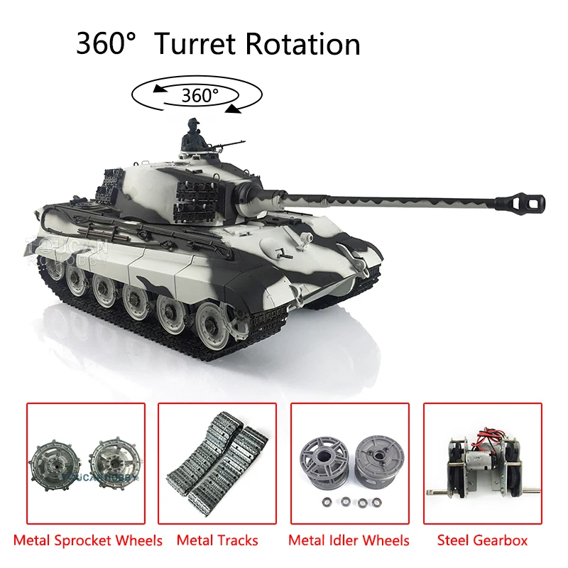 HENG LONG 1/16 7.0 2.4G Upgraded German King Tiger RTR RC Tank 3888A 360° Turret Rotation Smoking Unit Bearing Cars TH19727-SMT4 
HENG LONG 1/16 7.0 2.4G Upgraded German King Tiger RTR RC Tank 3888A 360° Turret Rotation Smoking Unit Bearing Cars TH19727-SMT4