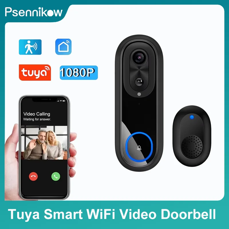 WiFi Video Doorbell 5G 2.4G 1080P Wireless Bell Tuya APP Smart Intercom Camera IP65 Waterproof Ring Bell with 7000mAh Battery
WiFi Video Doorbell 5G 2.4G 1080P Wireless Bell Tuya APP Smart Intercom Camera IP65 Waterproof Ring Bell with 7000mAh Battery