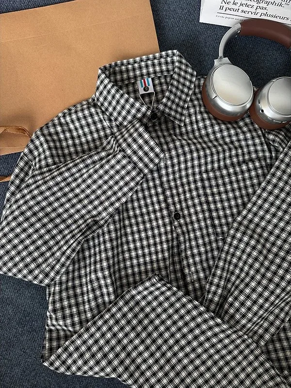 Bla Plaid Long Sve irt Men's Spring Loose Fit Lazy Plaid Cleanfit irt Jaet Retro Sle Button Closure Ciwalk Out...
Bla Plaid Long Sve irt Men's Spring Loose Fit Lazy Plaid Cleanfit irt Jaet Retro Sle Button Closure Ciwalk Out...