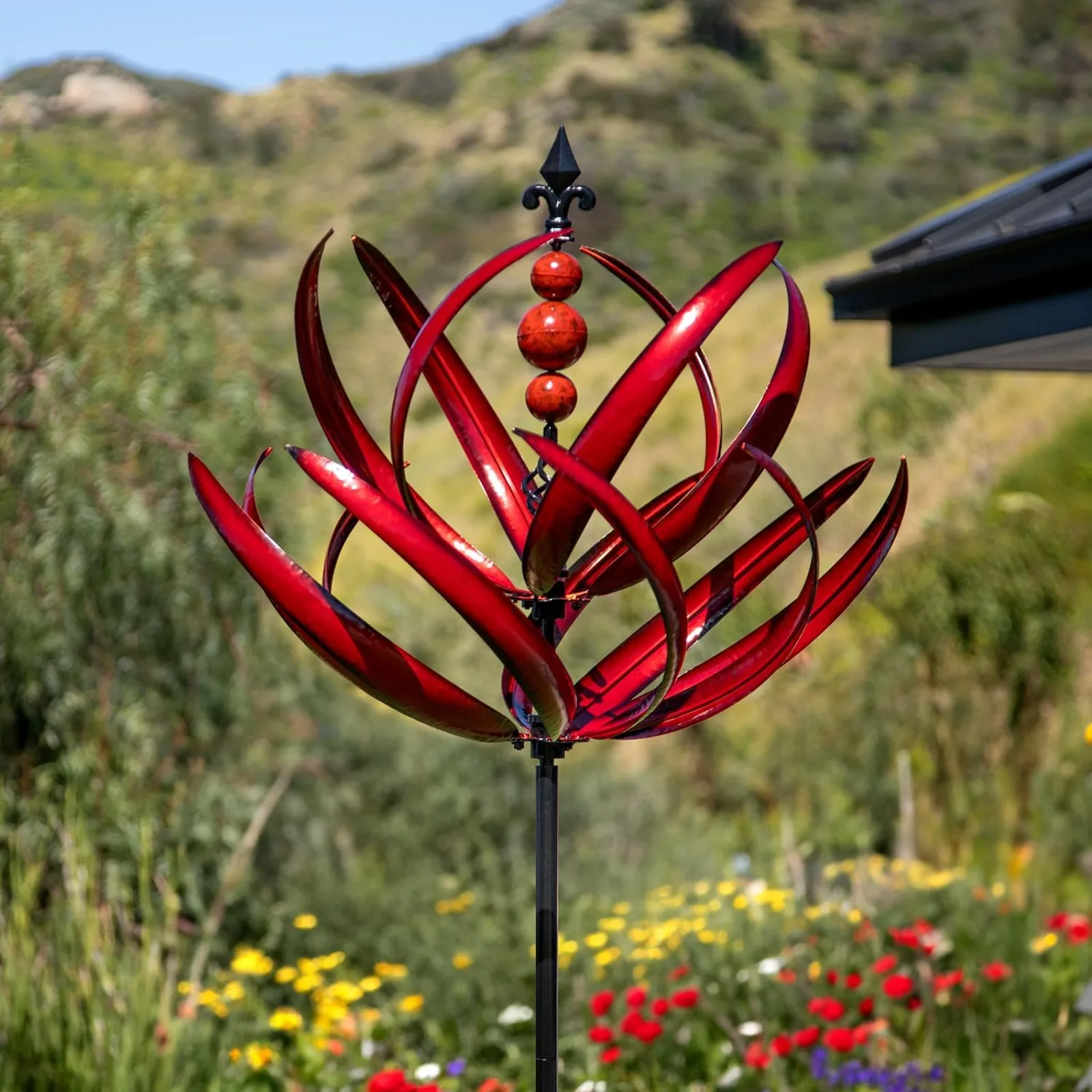 US Yard Garden Wind Spinners - Large Outdoor Metal Wind Spinners Sculptures, Lawn Yard Art Garden Decor (Burgundy Lotus)
US Yard Garden Wind Spinners - Large Outdoor Metal Wind Spinners Sculptures, Lawn Yard Art Garden Decor (Burgundy Lotus)