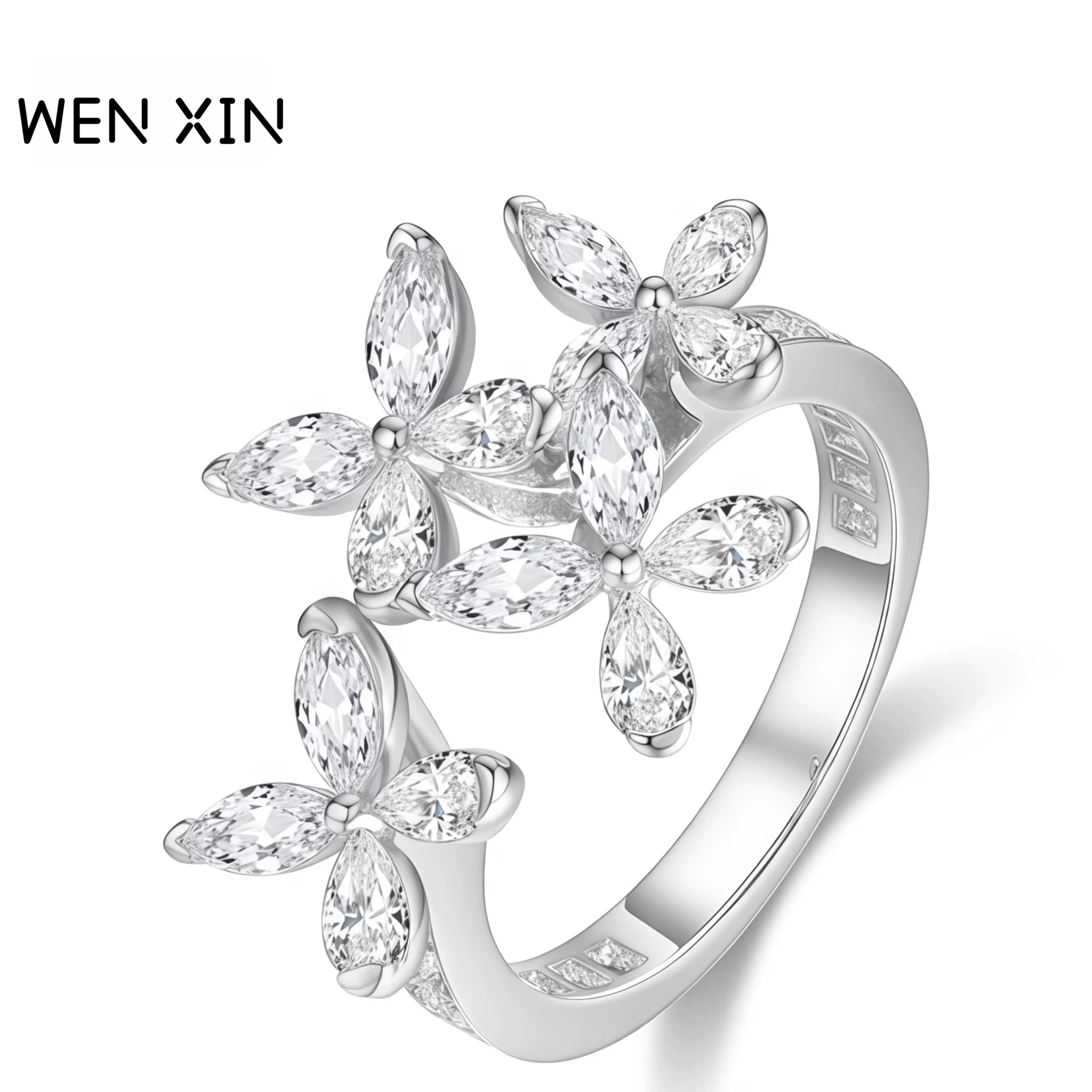 Бренд WENXIN MST, новые продукты, сертифицированные четыре бабочки, женское вечернее кольцо, кольцо с высокоуглеродистым бриллиантом, ювелирные изделия
Бренд WENXIN MST, новые продукты, сертифицированные четыре бабочки, женское вечернее кольцо, кольцо с высокоуглеродистым бриллиантом, ювелирные изделия