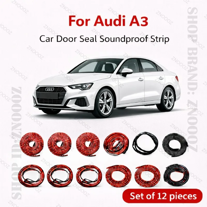 For Audi A3 Car Door Seal Strip Rubber Double Layer Soundproof Dustproof Waterproof Door Weatherstrip 12PCS Set
For Audi A3 Car Door Seal Strip Rubber Double Layer Soundproof Dustproof Waterproof Door Weatherstrip 12PCS Set