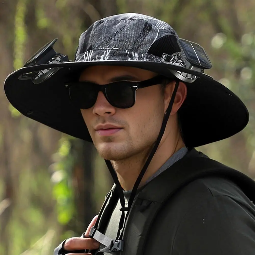 Solar Fan Fisherman Hat Summer Outdoor Big Brim Sun Cap For Men And Women Solar Powered Rechargeable Large Wind Mute Cap
Solar Fan Fisherman Hat Summer Outdoor Big Brim Sun Cap For Men And Women Solar Powered Rechargeable Large Wind Mute Cap