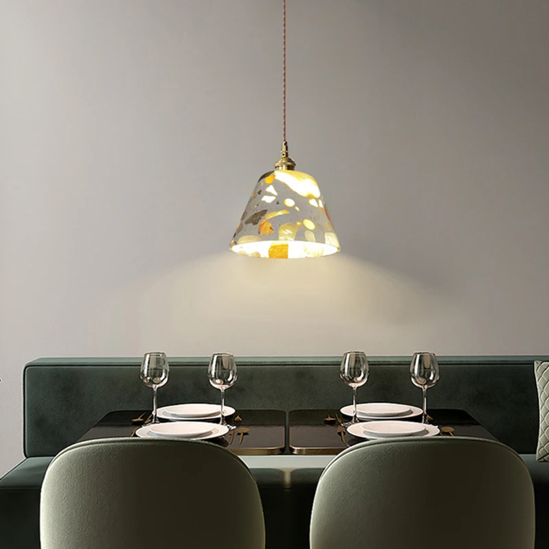 Wabi-sabi style terrazzo cement pendant lamp Nordic art restaurant hotel bedside translucent marble decorative chandelier
Wabi-sabi style terrazzo cement pendant lamp Nordic art restaurant hotel bedside translucent marble decorative chandelier