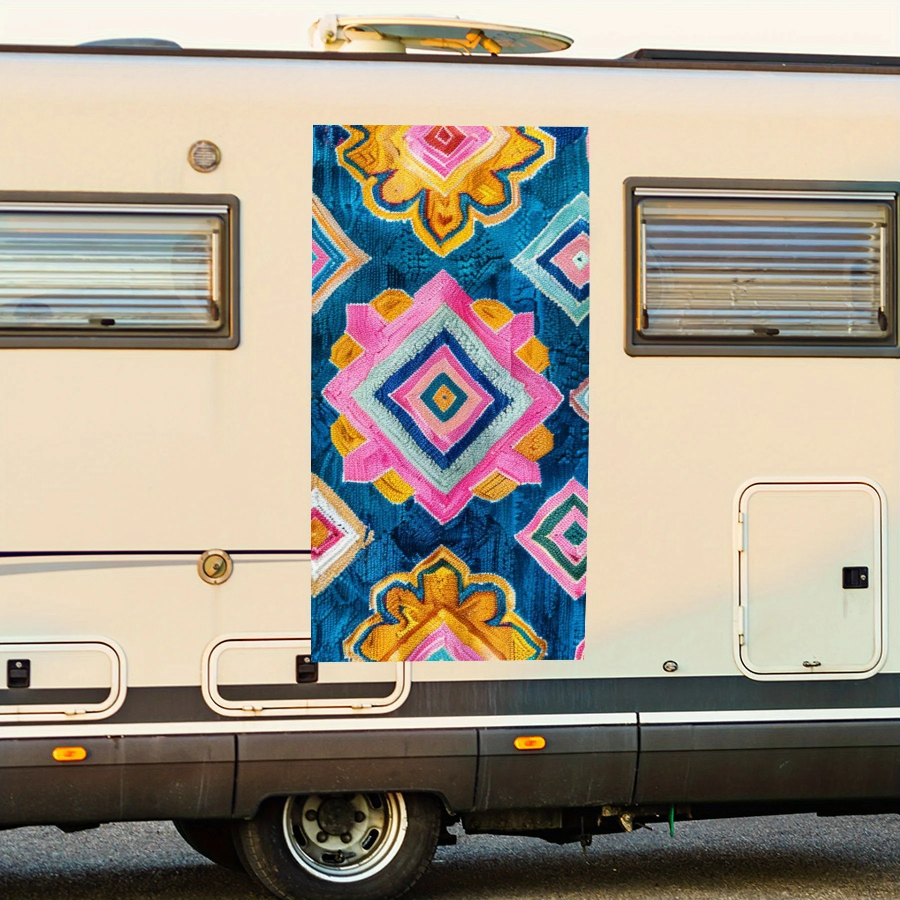 Ethnic Mosaic Pattern Car Sticker,Vinyl decal on the side of the motor home, waterproof self-adhesive vinyl sticker on the side
Ethnic Mosaic Pattern Car Sticker,Vinyl decal on the side of the motor home, waterproof self-adhesive vinyl sticker on the side