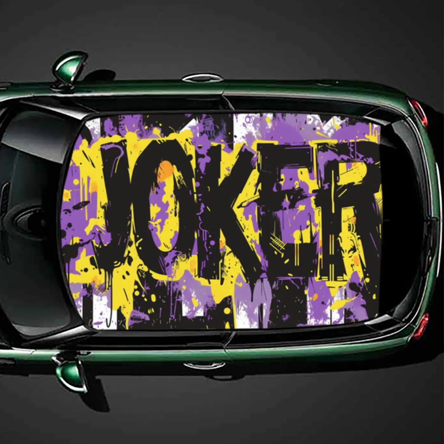 Personalized Graffiti "JOKER" PVC Car Roof Vinyl Wrap, Self-Adhesive Waterproof Automotive Sticker, Anti-Scratch Decorative Film
Personalized Graffiti "JOKER" PVC Car Roof Vinyl Wrap, Self-Adhesive Waterproof Automotive Sticker, Anti-Scratch Decorative Film