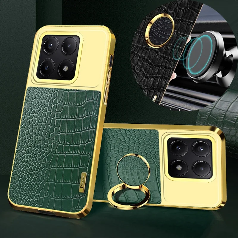 Crocodile Texture PU Leather Phone Case for Poco X7 X5 X4 X6 Pro 5G X3 GT Magnetic Ring Holder Kickstand Silicone Cover Cases
Crocodile Texture PU Leather Phone Case for Poco X7 X5 X4 X6 Pro 5G X3 GT Magnetic Ring Holder Kickstand Silicone Cover Cases