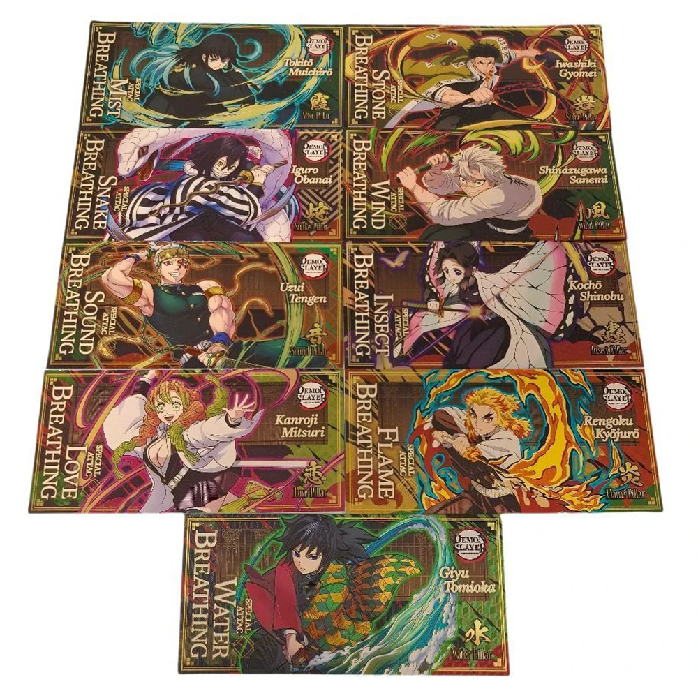 Demon Slayer DIY 9PCS/SET homemade Kamado Tanjiro Kamado Nezuko Agatsuma Zenitsu Refraction Embossed Collectible Card Texture
Demon Slayer DIY 9PCS/SET homemade Kamado Tanjiro Kamado Nezuko Agatsuma Zenitsu Refraction Embossed Collectible Card Texture