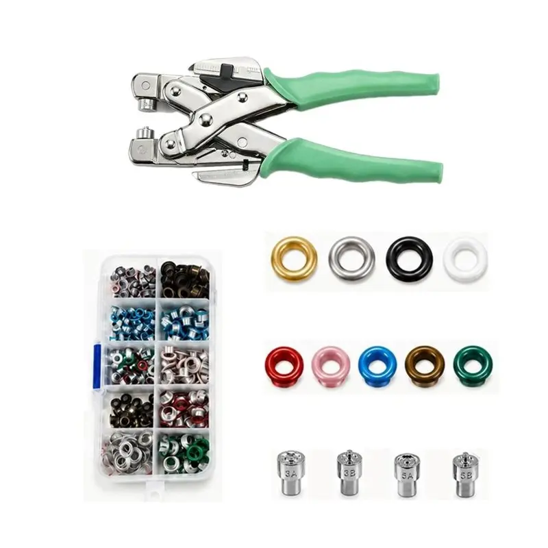 【MUST-HAVE】Grommet Tool Kit For Leather- Hole Punch Plier With 360 Color Metal Eyelet Set For DIY Fabric Canvas Craft Projects
【MUST-HAVE】Grommet Tool Kit For Leather- Hole Punch Plier With 360 Color Metal Eyelet Set For DIY Fabric Canvas Craft Projects