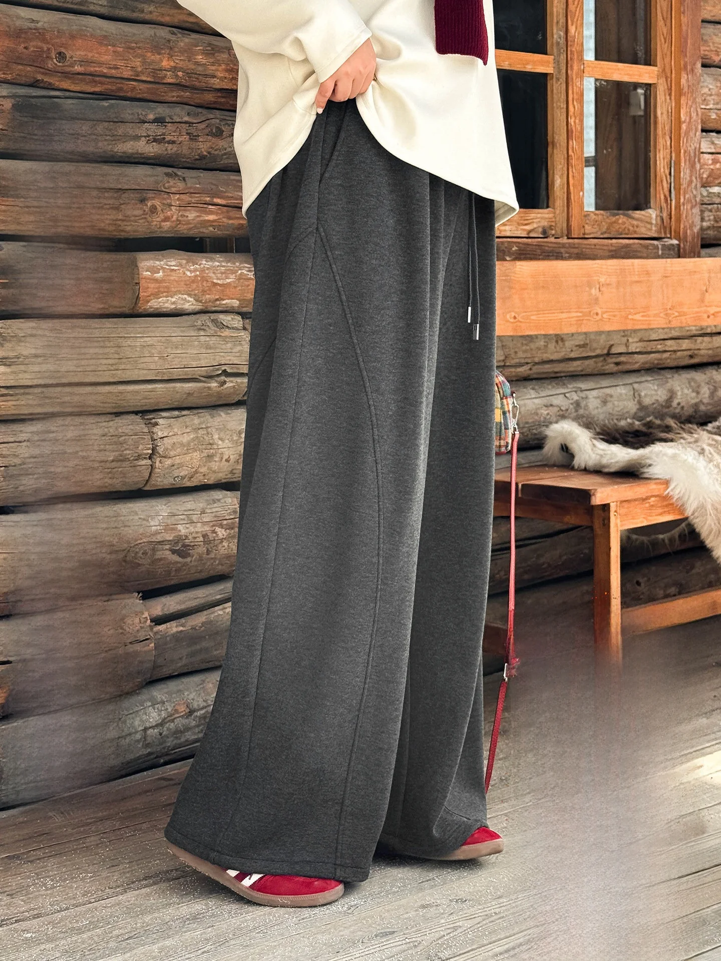 plus Size Women's Casual Pants Two-Way Wear Soft Drapey Warm Meat Conceal Slimming Autumn Winter High Waist Polyester Fiber
plus Size Women's Casual Pants Two-Way Wear Soft Drapey Warm Meat Conceal Slimming Autumn Winter High Waist Polyester Fiber
