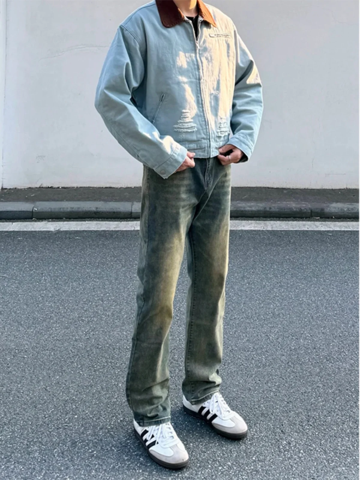 Slim Fit High Waist Straight Leg Men's Jeans Retro American Blue Elastic Micro Flared Denim Pants Youth Trend Spring Wear
Slim Fit High Waist Straight Leg Men's Jeans Retro American Blue Elastic Micro Flared Denim Pants Youth Trend Spring Wear