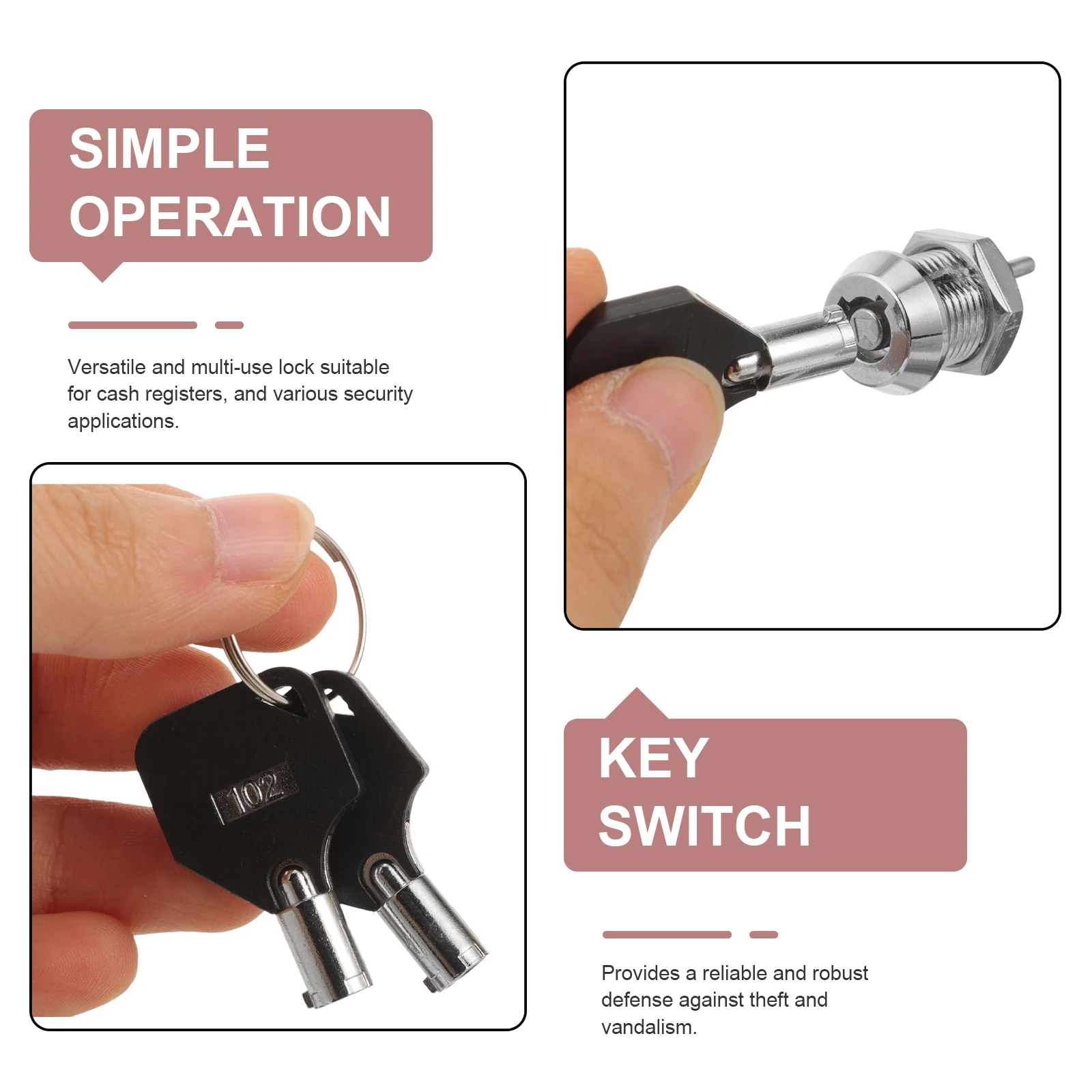 Industrial Power Lock Switch Stainless Steel Drawer Cabinet Locks with Keys for Electrical Panel Mailbox Cam RV Storage
Industrial Power Lock Switch Stainless Steel Drawer Cabinet Locks with Keys for Electrical Panel Mailbox Cam RV Storage