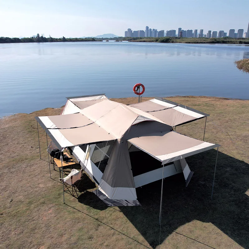 Tent Outdoor Thickened Portable Folding Tent Two Rooms and One Living Room
Tent Outdoor Thickened Portable Folding Tent Two Rooms and One Living Room