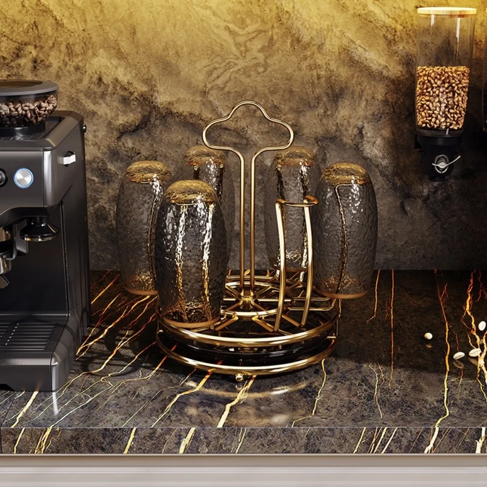 Gold Cup Holder with Water Drain Tray 360° Rotation Large Capacity Mug&Cup Organizer Space Saving Display Glass Cup Storage Rack
Gold Cup Holder with Water Drain Tray 360° Rotation Large Capacity Mug&Cup Organizer Space Saving Display Glass Cup Storage Rack