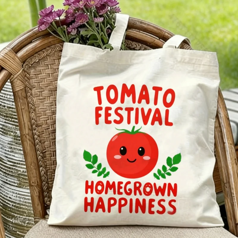 1PC "Tomato Festival Homegrown Happiness" Canvas Tote Eco Shoulder Bag
1PC "Tomato Festival Homegrown Happiness" Canvas Tote Eco Shoulder Bag
