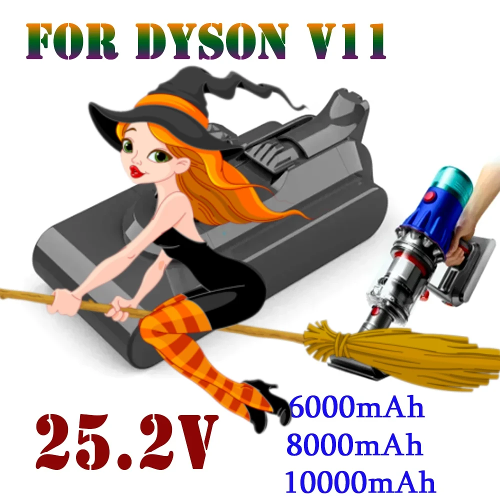 25.2V 6000/8000/10000mAh Li-ion Rechargeable Battery For Dyson V11 Total Clean Battery Handheld Vacuum Cleaner Spare Battery 
25.2V 6000/8000/10000mAh Li-ion Rechargeable Battery For Dyson V11 Total Clean Battery Handheld Vacuum Cleaner Spare Battery