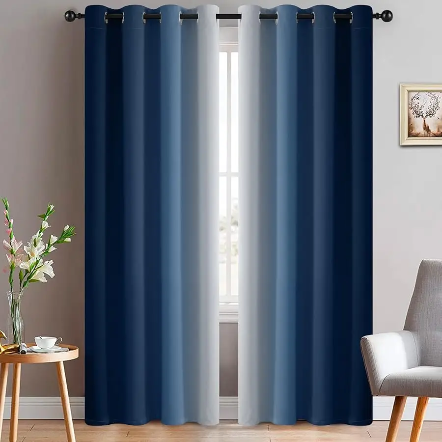 Blue and Greyish White Ombre Curtains, Room Darkening Gradient Color Curtains for Bedroom, Light Blocking Thermal Insulated Wind
Blue and Greyish White Ombre Curtains, Room Darkening Gradient Color Curtains for Bedroom, Light Blocking Thermal Insulated Wind