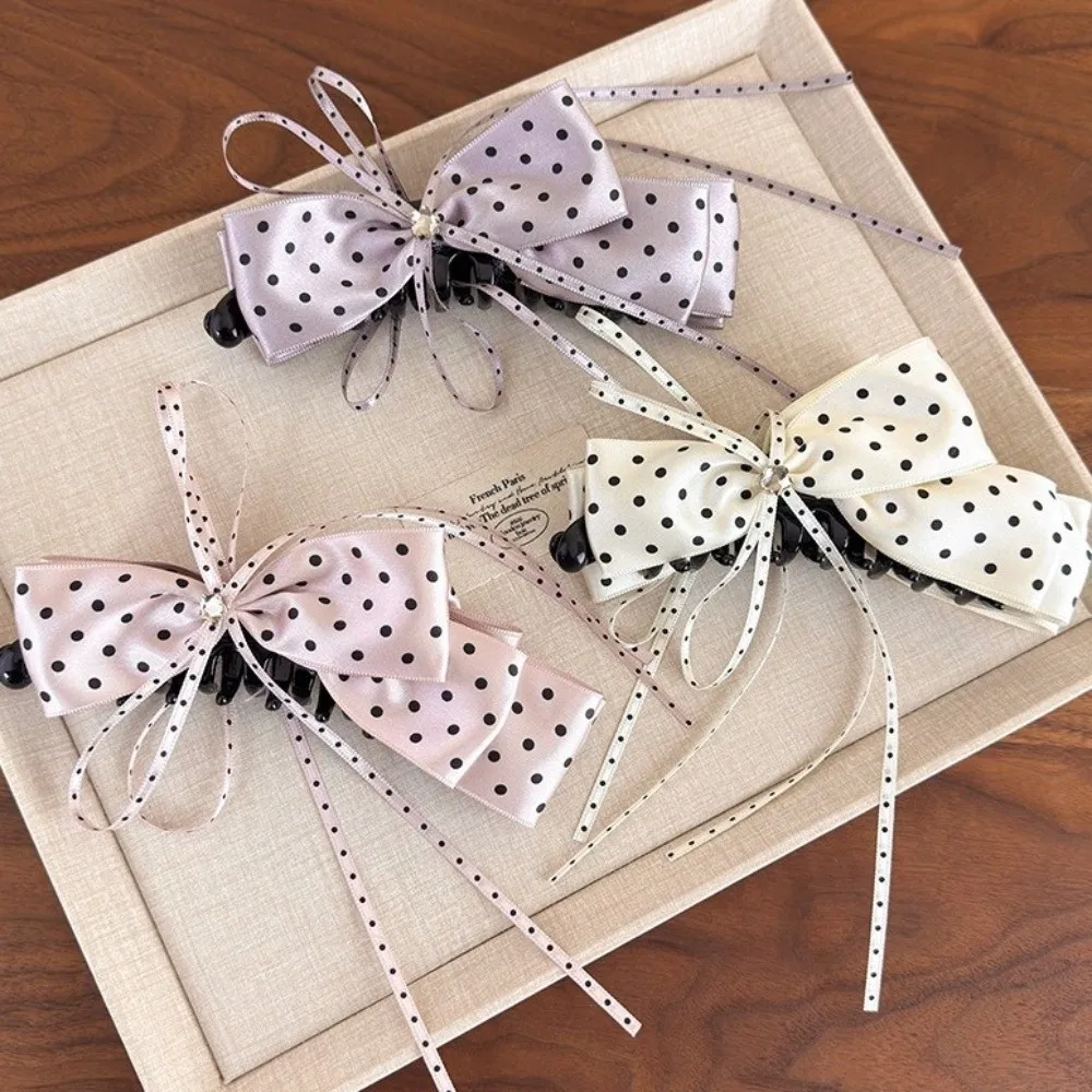 Sweet Polka Dot Bow Hair Clip Versatile Cloth Ribbon Banana Clip Headdress Ponytail Clip Sweet Hair Accessories Korean
Sweet Polka Dot Bow Hair Clip Versatile Cloth Ribbon Banana Clip Headdress Ponytail Clip Sweet Hair Accessories Korean