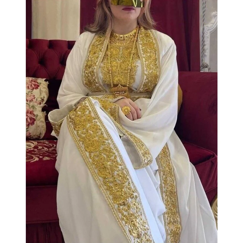 White Royal African Costume Bridesmaid Abaya Long Maxi Dubai Moroccan Long Shirt European and American Fashion Trends
White Royal African Costume Bridesmaid Abaya Long Maxi Dubai Moroccan Long Shirt European and American Fashion Trends