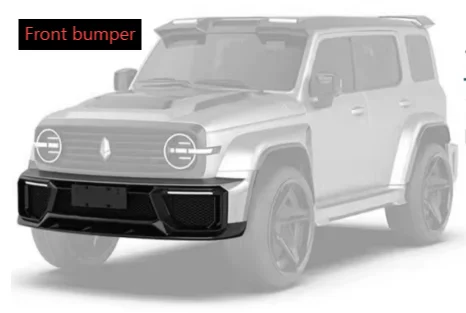 Car Exterior Accessories Mars City Style Front Bumper for GWM Tank 300 Modified Body Kit Front Bumper Rear Bumper Fenders
Car Exterior Accessories Mars City Style Front Bumper for GWM Tank 300 Modified Body Kit Front Bumper Rear Bumper Fenders