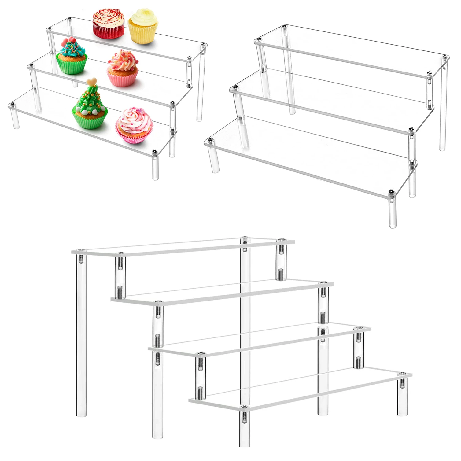 Acrylic Riser Clear Display Risers Stand Organizer Acrylic Shelves for Amiibo Funko Figures Toys Cupcake Food Desserts Perfume
Acrylic Riser Clear Display Risers Stand Organizer Acrylic Shelves for Amiibo Funko Figures Toys Cupcake Food Desserts Perfume