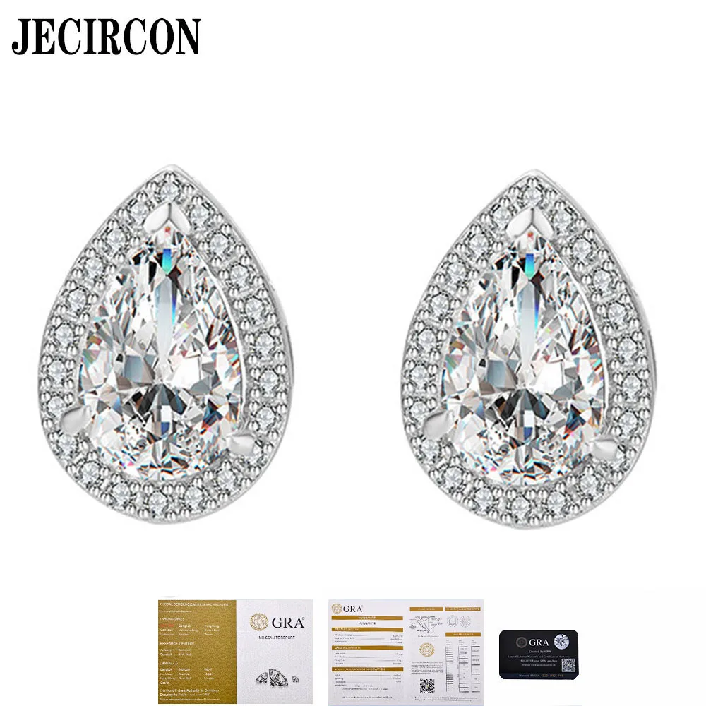 JECIRCON S925 Sterling Silver Stud Earrings for Women Moissanite Water Droplets Pear-shaped Light Luxury Exquisite Niche Jewelry
JECIRCON S925 Sterling Silver Stud Earrings for Women Moissanite Water Droplets Pear-shaped Light Luxury Exquisite Niche Jewelry