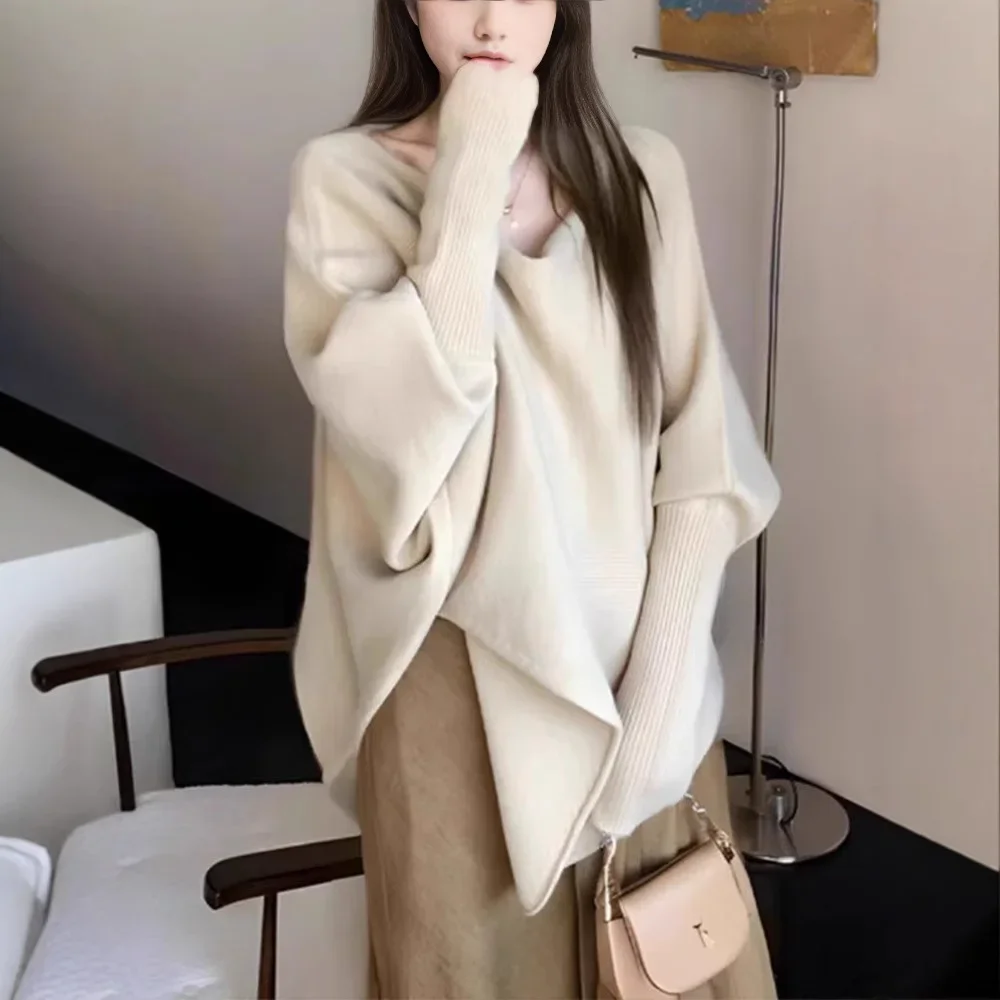 Irregular Knitted Sweater for Women 2024 Autumn Winter New Loose Large Women's Soft Sticky Sweater for Women
Irregular Knitted Sweater for Women 2024 Autumn Winter New Loose Large Women's Soft Sticky Sweater for Women