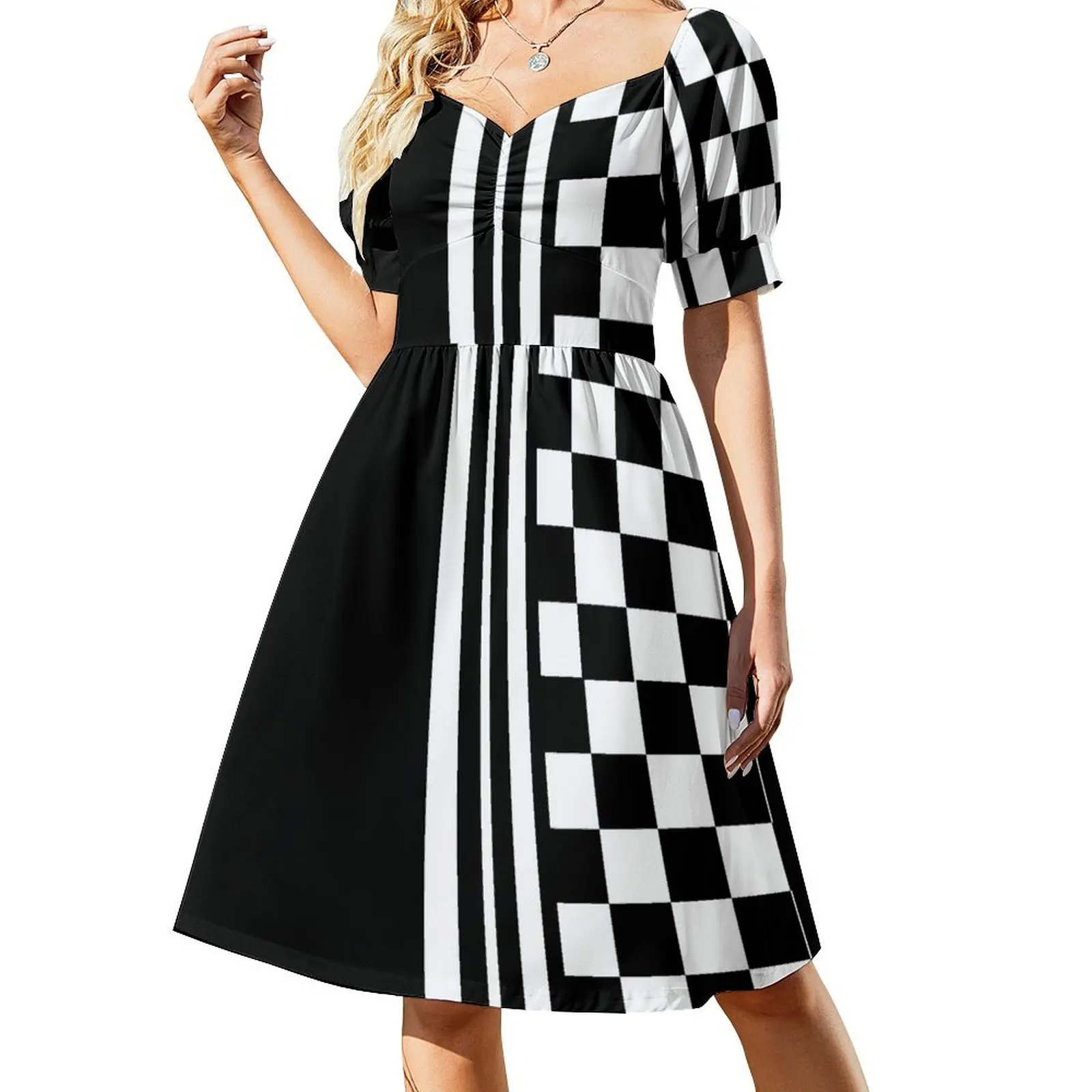 Stylish black and white ska inspired Short Sleeved Dress party dress women elegant luxury summer dresses for women 2025 Dress
Stylish black and white ska inspired Short Sleeved Dress party dress women elegant luxury summer dresses for women 2025 Dress